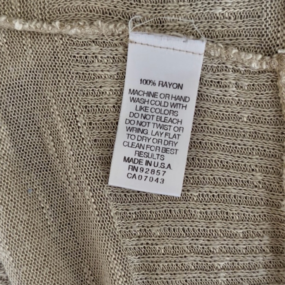Chic Cream Open Front Cardigan - Picture 9 of 9
